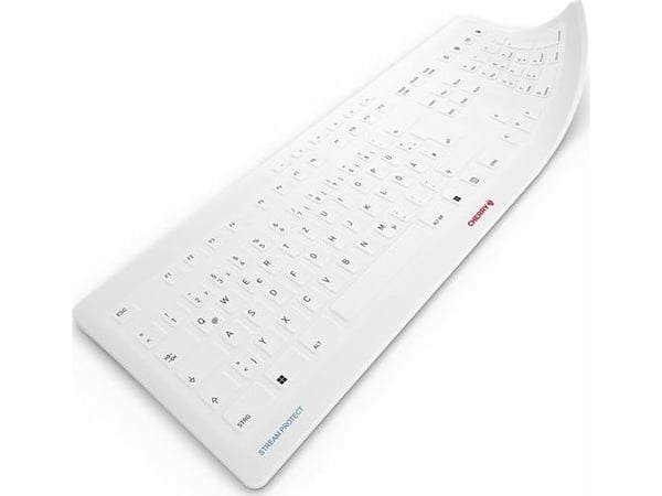 CHERRY STREAM PROTECT MEMBRANE - Tastaturdeksel - hvitgrå - for STREAM KEYBOARD, KEYBOARD WIRELESS