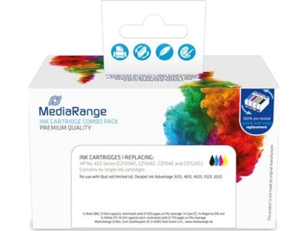MediaRange MRHP655, 21,6 ml, 14,2 ml, 620 sider, 770 sider, 4 stykker, Multipakke