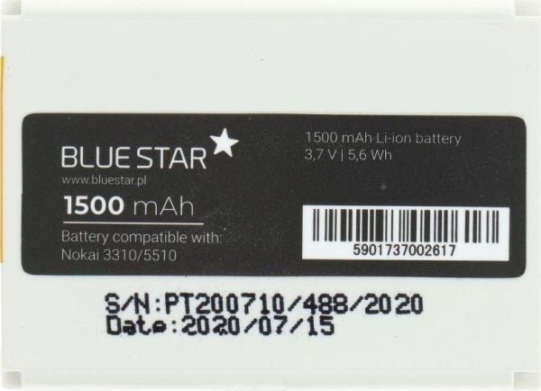 Batteripartner Tele.com Batteri til Nokia 3310/5510 1500 mAh Li-Ion Blue Star