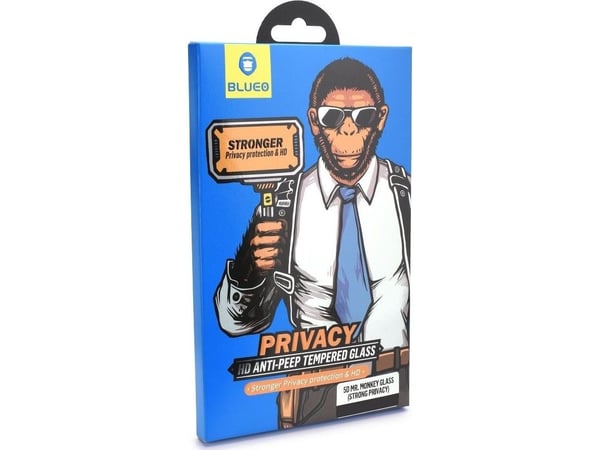 Partner Tele.com herdet beskyttelsesglass 5D Mr. Monkey Glass for APP IPHO XR/11 6,1" svart (Strong Privacy)