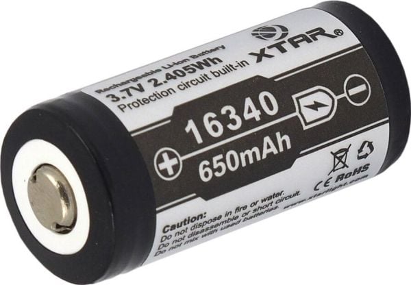 Xtar 16340 650 mAh 3,7 V-batteri