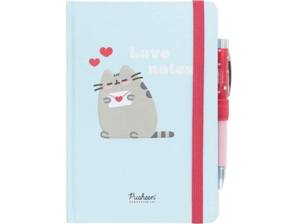 Pusheen Notanik + lommelyktpenn (Purrfect Love)