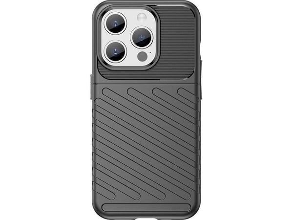Armeret iPhone 15 Pro Thunder-deksel - svart