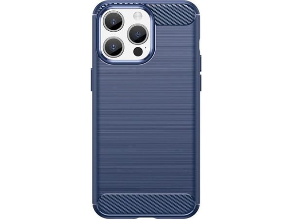 Joustava hiilikuvioinen kotelo iPhone 15 Pro Carbon Case - sininen