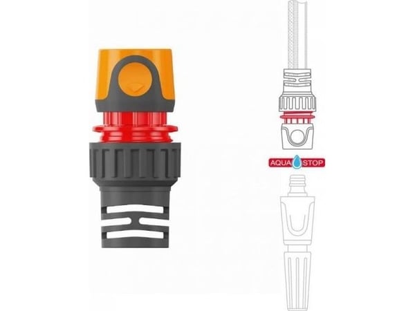 Daewoo DWC2519, Slangekontakt, 3/4 5/8", Plast, Grå, Oransje