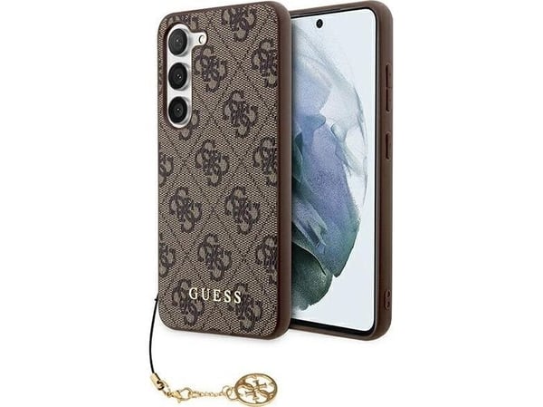 Guess 4G Charms Collection-skal för Samsung Galaxy A35 - brun