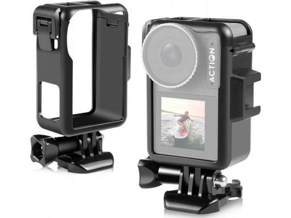 Puluz ramme-/etui med stativholder for GoPro + ISO til DJI Osmo Action 3/4 / PU883B