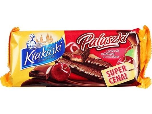 Krakuski CIASTKA KRAKUSKI PALUSZKI 144g WIŚNIOWA GALARETKA Krakuski CIASTKA KRAKUSKI PALUSZKI 144g WIŚNIOWA GALARETKA