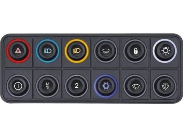 Ecumaster CAN BUS-tastatur - 12 pos. RGB