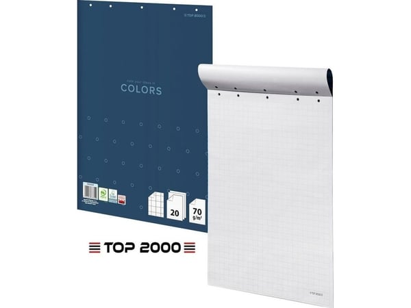 Flipchart Top 2000 Värit fläppitaulupalikka 64x90cm ruudullinen (20)