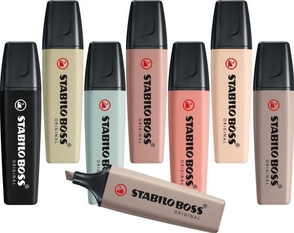 STABILO BOSS ORIGINAL NatureColors, 1 kpl, Ruskea, 18 vuosi/vuosia, Taltan pää, musta, Ruskea, Muovi