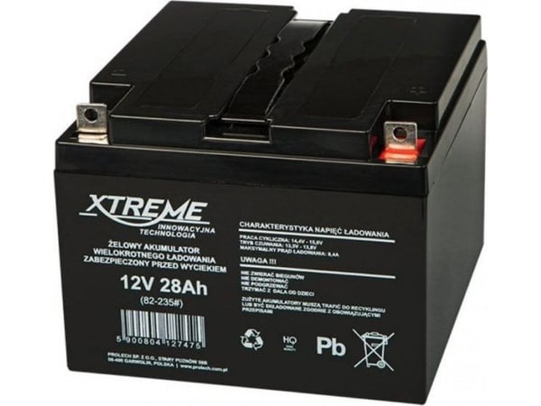 Blow gelbatteri 12V 28Ah XTREME