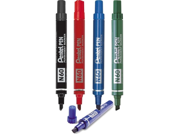 Pentel Pen N60 permanenttikynä musta, MUSTA, BLACK