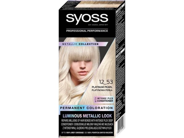 Syoss Syoss Permanent Coloration permanent farging hårfarge 12-53 Platinum Perła