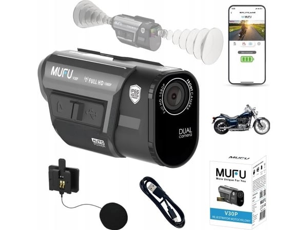 MUFU MOTOCAM V30P FullHD 7H videoregistrator for motorsykkel