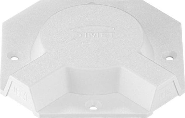 Simet tilkoblingsdeksel Simet 37268306 for el-installasjonskabler til boks Ø60 hvit