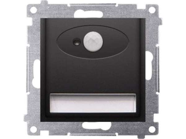 Trappearmatur Kontakt-Simon LED med bevegelsessensor 230 V AC 1,4 W nøytral hvit 4000K matt svart DOSCB.01/49