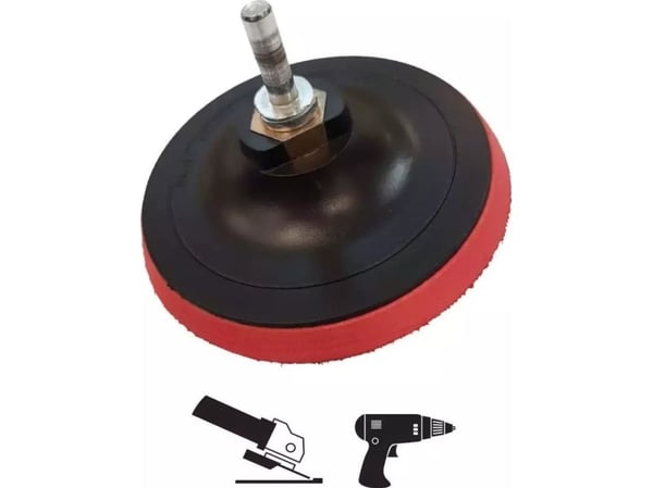 Dedra slipeskivefeste med borrelås M14, 100 mm + spindel til boremaskin