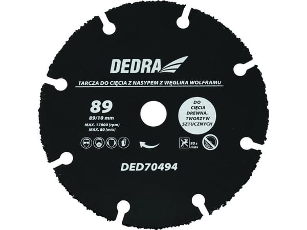 Dedra Yleislevy 89x10mm DED7049:lle Dedra Universal disc 89x10mm