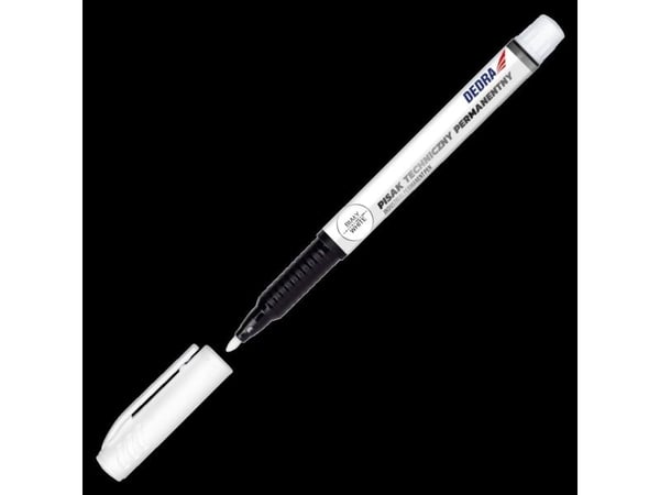 Dedra permanent teknisk tusj hvit 1 mm