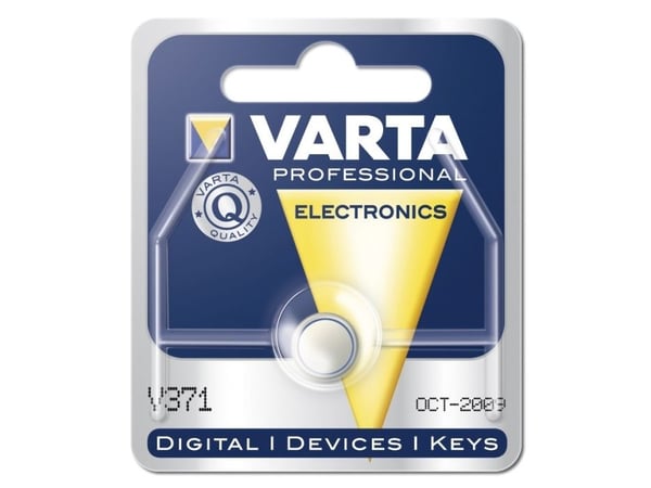 Varta V371, Kertakäyttöinen akku, SR69, Hopea-oksidi (S), 1,55 V, 1 kpl, 30 mAh