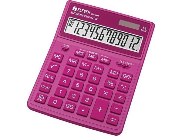 Eleven Calculator Eleven Calculator SDC-444XRPKE rosa 12-sifret display