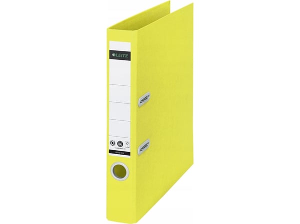 Leitz 180° Recycle - Spakbågesfil - ryggbredd: 55 mm - för A4 (210 x 297 mm) - kapacitet: 350 ark - gul