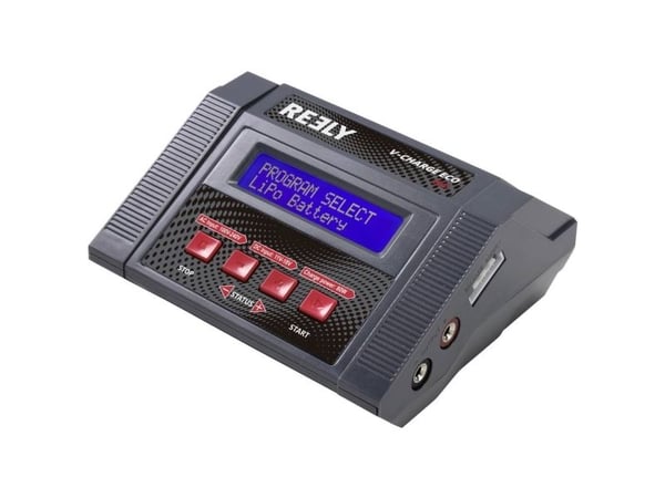 Reely V-Charger ECO 80 multifunksjonslader 100 V, 240 V, 12 V 10 A for bly, NiMH, NiCd, LiPo, LiIon, LiHV, Blei-Calcium (RE-7570029)