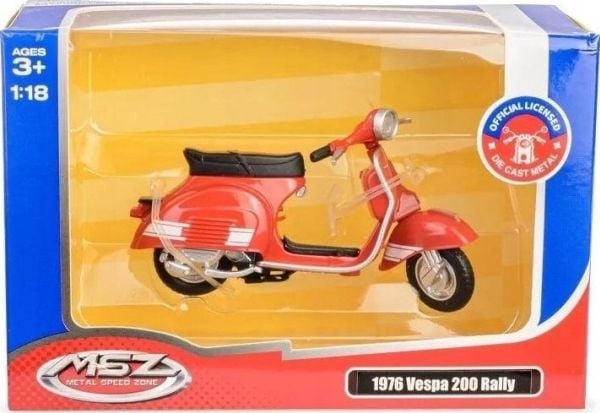 Daffi Model MSZ 1:18 1976 Vespa200Rally rød M-322 33228