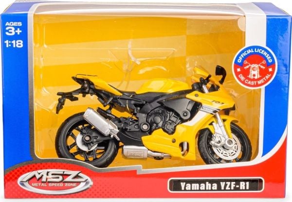 Daffi Model MSZ 1:18 Yamaha YZF-R1 gul M-319 33198