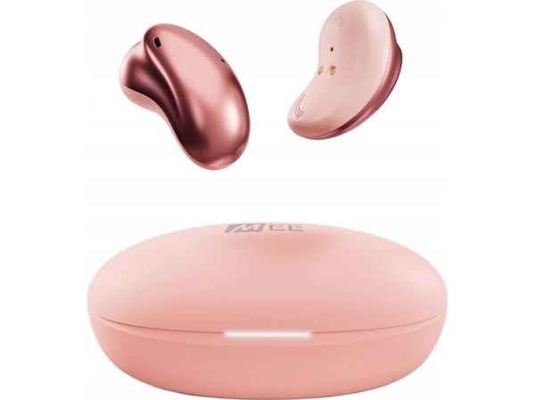 MEE audio Pebbles trådløse in-ear true wireless-øretelefoner med Bluetooth 5.3, vanntette IPX4 – rosa gull