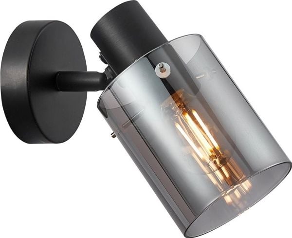 Vegglampe Italux Italux Sardo SPL-5581-1-BK-SG 1x40W E14, røyk/svart