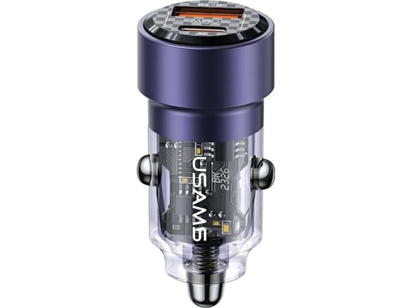 USAMS Lad. sam. C39 USB+USB-C 60W Fast Charge lila/lila CC208CC02 (US-CC208)