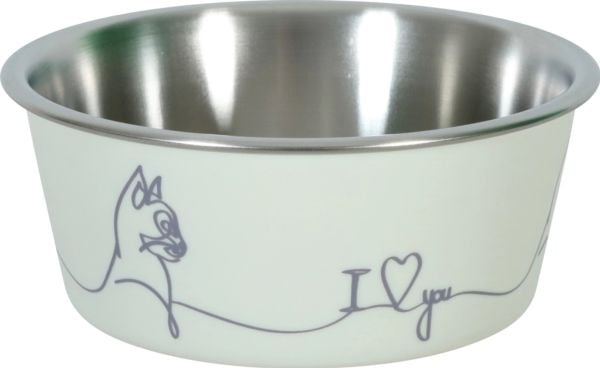 Zolux ZOLUX Anti-skli skål for katter LOVE, beige farge, 400 ML