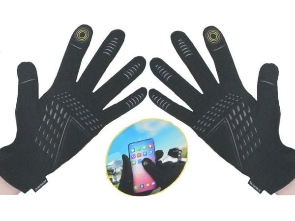 Dunlop sykkelhansker helforet med touchscreen, senior, R.M