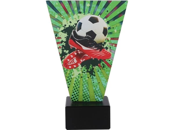 Tryumf trofé i glass fotball Tryumf