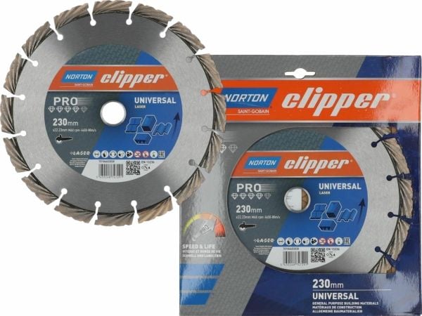 NORTON D.UNIVERSAL 230mm CLIPPER PRO YLEISLASERKOHDE