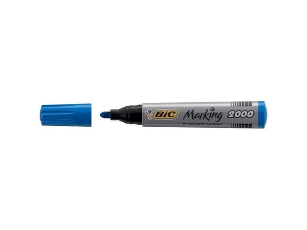 Permanent Marker BIC 2000, rund, blå (stk.)