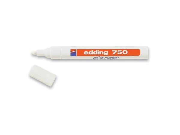Paintmarker Edding 750 rund 2-4mm hvid (stk.)