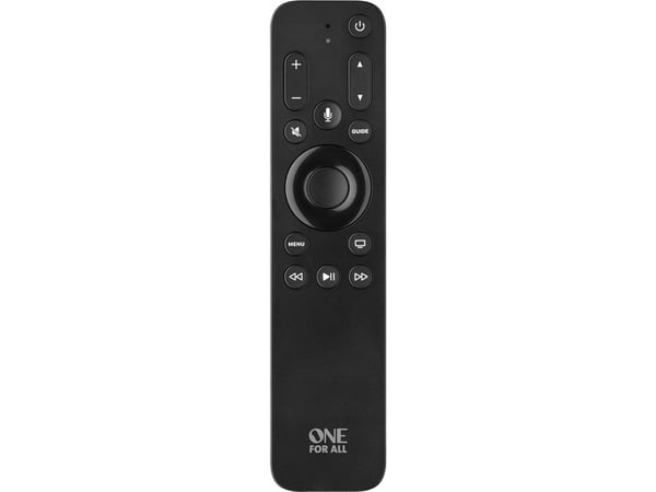 One For All Apple TV Remote, Ljud, Ljudlimpa, TV, RF Trådlös, Tryckknappar, Röst, Svart
