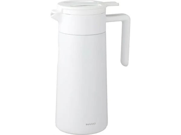 Hario termisk serveringskanne med keramisk belegg hvit 800 ml
