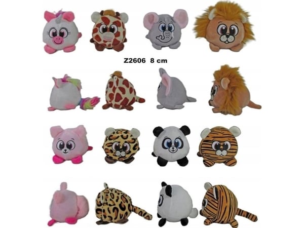 Animals jungle boll Z-2606 8 cm (168399) 8 varianter
