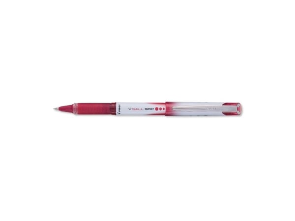 Pilot V-ball, Tynn penn, Grå, Rød, 0,3 mm, Medium, Ambidekstriøs, CE