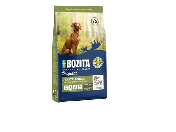 BOZITA Original Adult Flavour+ Reindeer - torrfoder för hundar - 12 kg