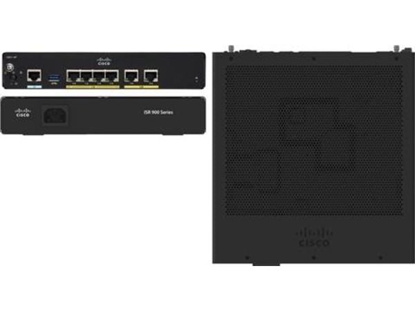 Cisco Integrated Services Router 921 - Ruter - WWAN 4-portssvitsj - 1GbE - WAN-porter: 2