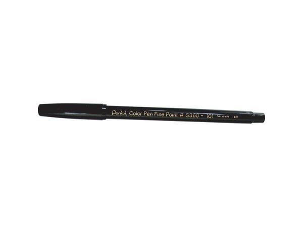 Fiberpenna Pentel S360 fin svart - (ask med 12)