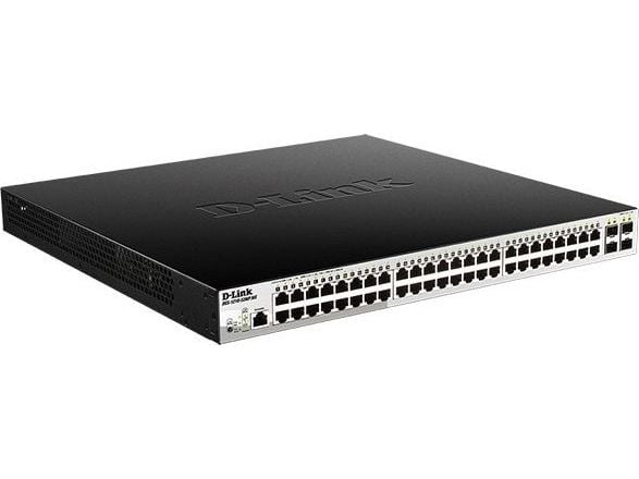 D-Link DGS 1210-52MP/ME - Switch - Styrt - 48 x 10/100/1000 (PoE) + 4 x Gigabit SFP - rackmonterbar - PoE (370 W)
