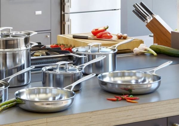 DEMEYERE Industry 5 24 cm silver stekpanna i stål