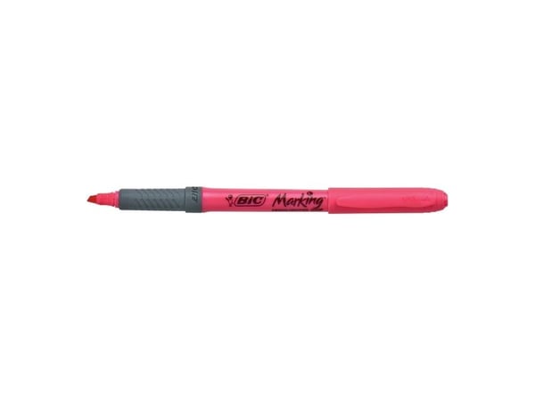 BIC Highlighter Grip, 12 kpl, Vaaleanpunainen, Taltan pää, Vaaleanpunainen, Pyöreä, 1,6 mm