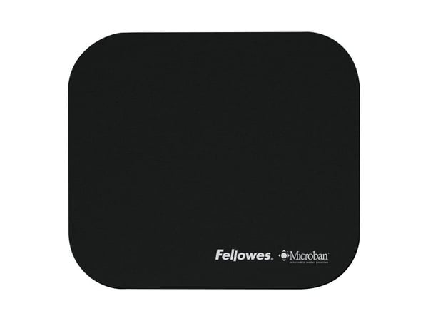 Musemåtte, Fellowes® Microban, gummi, sort